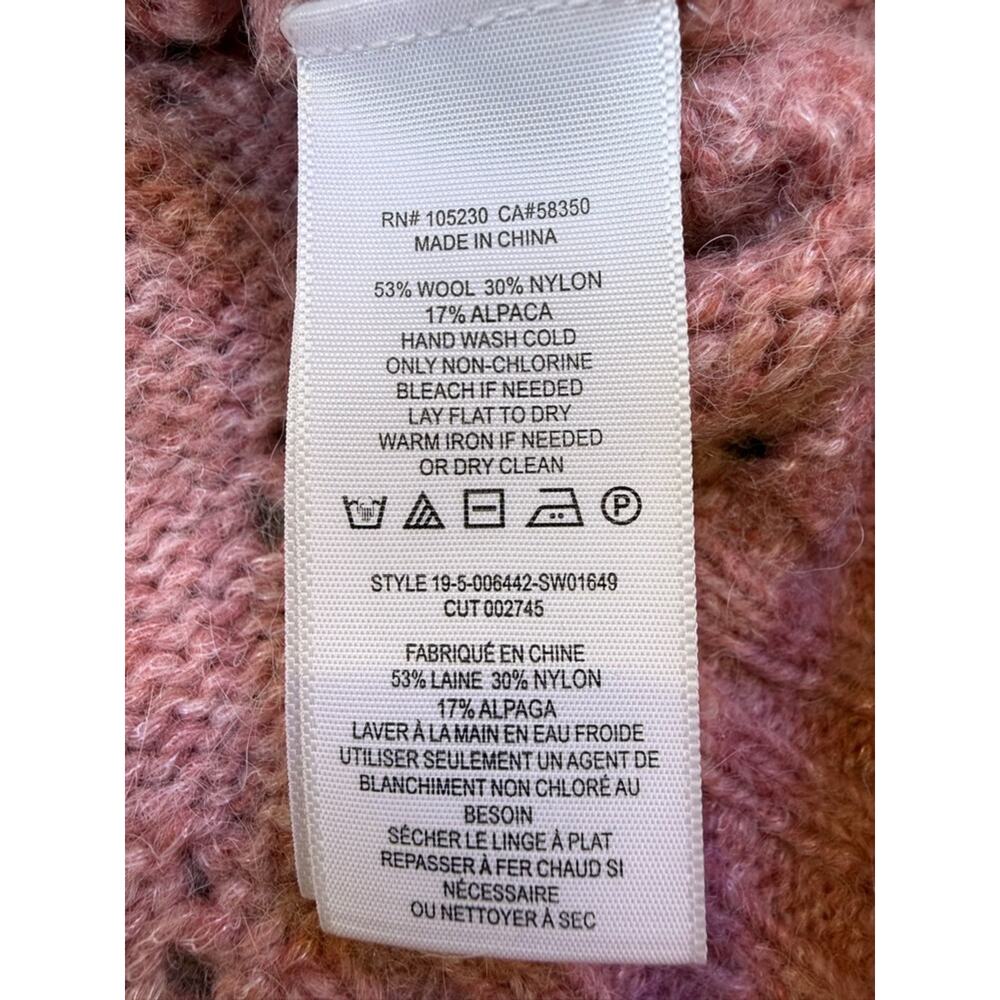 Joie Revolve Lihui Wool Alpaca Sweater in Tulip Balloon Sleeve Pointelle Small - Picture 9 of 11